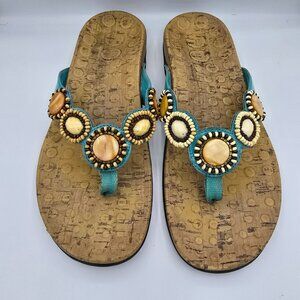 Orthaheel Fiji Sandal in Jade 8